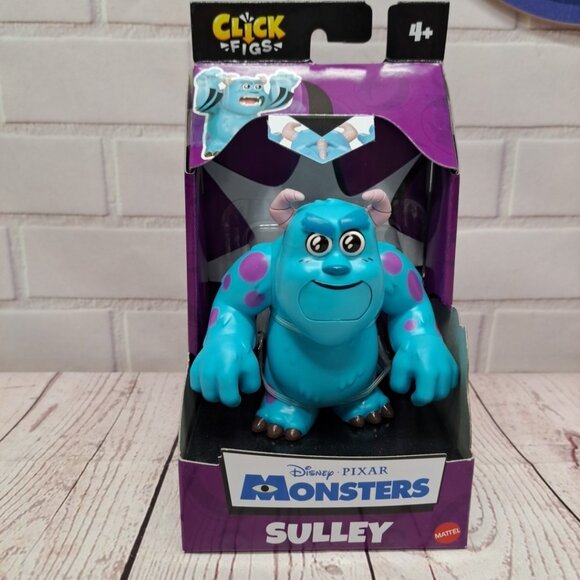 Pixar Click Figs Sulley Disney Monsters Inc. Action Figure New In Box - Picture 2 of 6